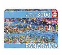 Educa - Puzzle per adulti da 3000 pezzi in formato panoramico | Panorama della vita. Include il servizio ricambi smarriti. Dimensioni: 144 x 68 cm. Dai 14 anni (20265)
