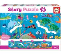 EDUCA Puzzle panoramico per bambini Il Mondo Sottomarino