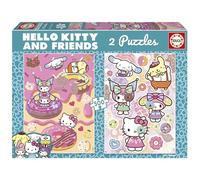 Educa - Puzzle per bambini da 500 pezzi | Hello Kitty e amici con le ciambelle | Dimensioni: 34 x 48 cm | Età 11+ (20587)