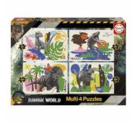 Educa - Puzzle per bambini Multi 4 in 1 Jurassic World 50+80+100+150 pezzi | Puzzle di dinosauri progressivo per i più piccoli | A partire da 5 anni (20517)