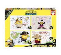 Educa - Puzzle per bambini Multi 4 in 1 Minions 50+80+100+150 pezzi Universal | Puzzle progressivo educativo per i più piccoli | A partire da 5 anni (20514)