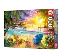 Educa Borrás Puzzle Spiaggia degli innamorati 1000 pezzi 68x48 cm con colla Fix per adulti 14+