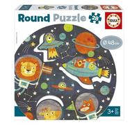 Educa - Round Puzzle Lo Spazio. Puzzle Rotondo per Bambini. 28 pezzi. +3 anni (18908)