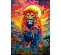 Educa Puzzle sguardo fisso del maestoso leone 500 pezzi