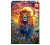 Educa Puzzle: Sguardo Maestoso Del Leone 500 Pezzi