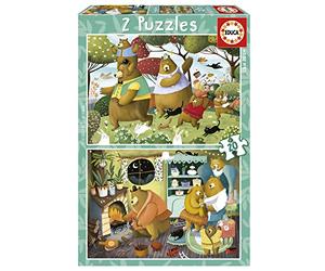 Educa - Puzzle Storie nel Bosco | 2x20 pezzi Puzzle Set | Animali Bosco, Bambini | dai 3 anni (19686)