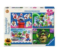 Ravensburger - Super Mario Wonder 4 x 100 Pezzi | Puzzle Bambini 5 Anni In Su | Puzzle 100 Pezzi Di 36 X 26 | Puzzles Ravensburger | Regalo Bambino 5 Anni | Idee Regalo