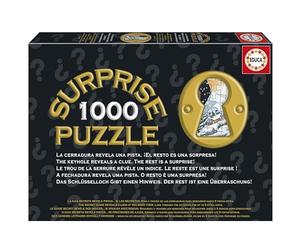 Educa - Puzzle Surprise da 1000 pezzi per adulti | Puzzle a sorpresa natalizio antico. Il lucchetto rivela un indizio. Il resto è una sorpresa! Dai 14 anni in su (20397)
