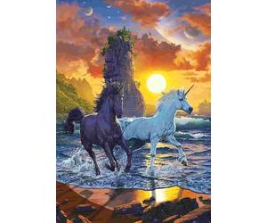 Educa - Puzzle Unicorni Sulla Spiaggia - 1000 Pezzi