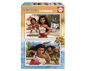 Educa - Puzzle Vaiana 2 | 2x100 pezzi Puzzle Set | Vaiana 2 Moana, Disney Bambini | dai 6 anni (20103)