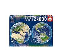Educa - Round Puzzles Pianeta Terra. 2 puzzles rotondi 800 pezzi. Rif. 19039