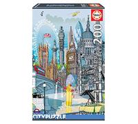 Educa- Serie Citypuzzle Puzzle 200 Pezzi, Londra, Multicolore, 18470