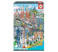 Educa- Serie Citypuzzle Puzzle 200 piezas, Barcelona, Multicolore, 18473