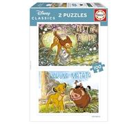 Educa - Set di 2 puzzle per bambini da 100 pezzi | Classici Disney | Consigliato per bambini dai 6 agli 8 anni (20491)