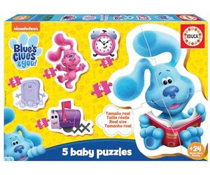 Educa - Set di 2 puzzle progressivi per bambini | Blue's Clues & You. Composto da grandi pezzi perfettamente finiti. Raccomandato da 24 mesi (19397)