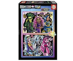 Educa - Set di 2 puzzles per bambini con 100 pezzi e le immagini di Monster High, Misure: 40 x 28 cm, raccomandato da 6 anni (19704)