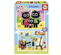 Educa - Set di 2 puzzles per bambini con 48 pezzi | Milo. Misure: 28 x 20 cm. Raccomandato da 4 5 6 anni (19542)