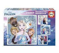 Educa - Set di 4 puzzle progressivi per bambini da 12 a 25 pezzi con immagini di