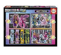 Educa - Set di 4 puzzle progressivi per bambini da 50 a 150 pezzi con le immagini più divertenti di Monster High, dimensioni: 34 x 24 cm, consigliato per età superiore ai 5 6 7 8 anni (19706)