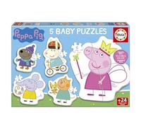 Educa - Set di 5 puzzle per bambini Peppa Pig | Puzzle progressivi per bambini da 3 a 5 pezzi | Consigliato dai 2 anni in su (20318)