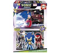 EDUCA BORRAS 19629 2x100 Sonic Prime Neon, Assorted, 40 x 28 cm