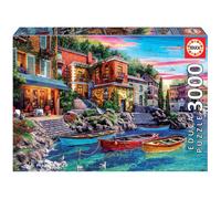 Educa - Tramonto a Como - Puzzle da 3000 pezzi - Colla inclusa - L'immagine completata misura 47,25 x 33,5 - Et 14+ 19052