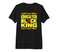 Educated Black King African Pride Empowerment Graphic Maglietta Premium