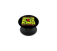 Educated Black King African Pride Empowerment Graphic PopSockets PopGrip Adesivo