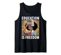 Education Is Freedom Lettore con Occhiali Motivazione Studio Canotta