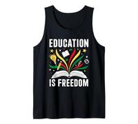 Education Is Freedom Libri Black History Teacher Kids Canotta