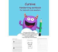 Education Press Cursive Handwriting Workbook For kids With cute mons (Tascabile)