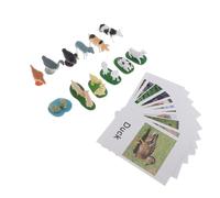 Education Toy Farm Animals Group Model Nameing Cards Per L'educazione Montessori