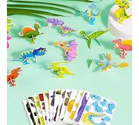 Educational 3D Cartoon Puzzle, 25 PCS Dinosauro 3D Puzzles for Kids Toys, Dinosauro Puzzle Animal, 3D Cartoon Puzzles for Kids, Mini Puzzle Bambini, Agazzi e Ragazze Educational Toys (B)