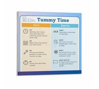 Educational Baby Poster, Sensory Play & Development Guide for Newborns, Canvas Wall Art Print, Nursery or Playroom Decor Gift(Framed,08x12inch(20x30cm))