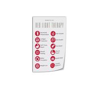 Educational Chart on Red Light Therapy Information, Key Benefits Poster for Wellness Space(Unframed,16x24inch(40x60cm))