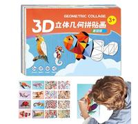 Educational Craft Toy - Interactive Paper Toys, Jigsaw Set with Geometric Pieces, Creative Kit, Learning Activity, Fun Craft for Children Kids Boys Girls Adults Kindergarten Birthday Christmas