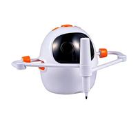 Educational Drawing Robot - Kids Painting Toy | 14 x 17 cm ABS Robot with 1500 mAh Battery 100 carte 5 Pens Type C Interface for Teens Boys Girls School Playroom Classroom Home Birthday Activity Gift