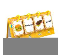 Educational Flash Cards, Food Recognition Toys, Preschool Language Learning Sets Activity for Toddler and Kids, Homes, Daycare, Classroom, Travels, Kindergarten, Playrooms, 11.69x8.86 Inches