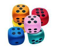 Educational Foam Dice, 6 Pack Classroom Dice, 1.5 Inches Rounded Edges Toy for Ages 3+, Versatile Teaching Aid for Home, School, Travel, Camping, and Family Fun