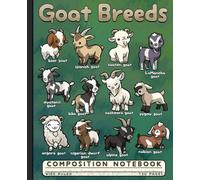 Educational Goat Breeds Notebook: Farm Animals of the World Guide, Wide Ruled Journal for Kids, Students, Classroom Use, Teachers