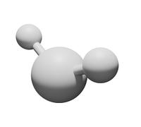 Educational H2O Molecule Model for 3D Printing - Chemistry Learning Aid