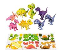 Educational Kids Puzzle, Cartoon Animal Jigsaw, 5x3x0.1 Inches Game with Fun Learning ABS Material, Toy Set with Colorful Design, Game Accessory for Boy Girls and Children Use