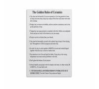 Educational Pottery Poster Ceramics Wheel Throwing Glazing Guide Canvas Print for Creative Studio Office Decor(Framed,16x24inch(40x60cm))