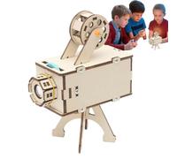 Educational Science Kits, Wooden Physics Projector Kit, 3.46x1.97x5.51 Inches Safe & Eco Friendly Design, Hands On Toy Learning Activities for Students, Girls Ages 7-14, Classroom