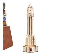 Educational Science Kits - Wooden Satellite Rocket Model Construction Set | Hand Craft STEM Assembly Toys Kits For Child Boy Girl, Day Night Alternation Geosynchronous Satellite Rocket Project