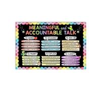 Educational Talk Poster, Accountable & Meaningful Discussion Chart, Classroom Decor for Teachers, Gift Idea(Unframed,12x18inch(30x45cm))