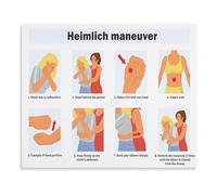 Educational Wall Chart General Safety and Health Poster Canvas Print for Classroom Study Room Decor Reference Information Art(Framed,12x18inch(30x45cm))