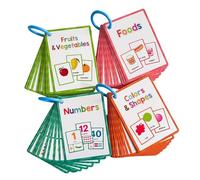 Educative Frutta Verdura Alimenti Colore Numeri Forme Carte con parole per imparare per bambini in età prescolare Carte per potenziamento della memoria