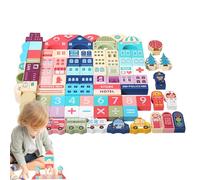 Educativi Per Bambini Impilabili - Da Costruzione Per Città, Portatili Per Scene, Simpatici Giocattoli Da Assemblare, Sviluppo Di Abilità Pratiche, Set Per L'apprendimento Dello Stelo