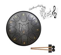 Educativo Bambini Musica Illuminismo Tamburo Piovoso Tamburo All'aperto Tamburo Lingua Mano Pollici Acciaio Vuoto Notte 6-12 Sinfonia F5H2